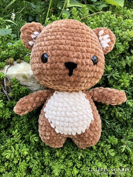 Unique crocheted plush (amigurumi) teddy bear