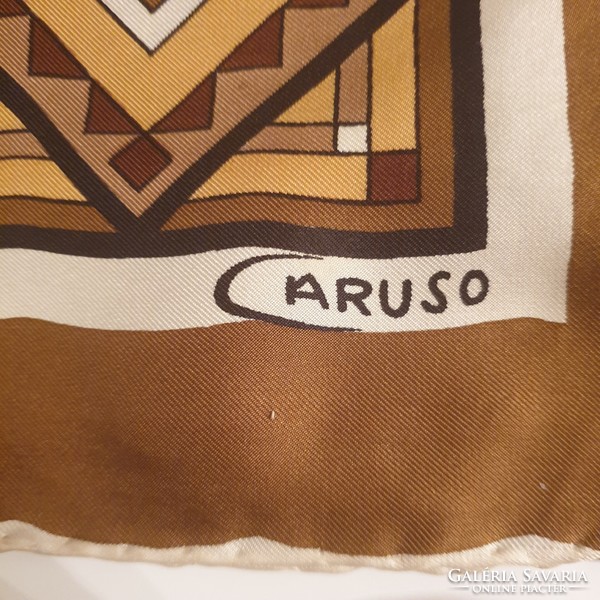 Caruso Italian silk scarf, vintage