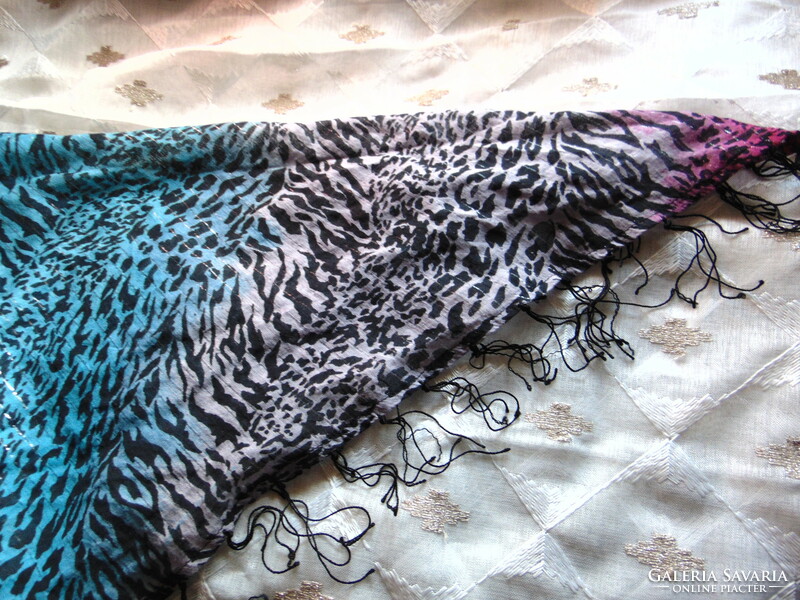 Cotton scarf / bandana with a colorful panther pattern