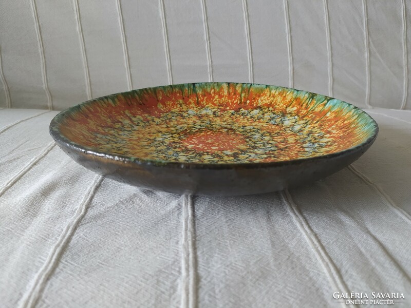 Applied art decorative bowl - rarer, marked, signed, flawless, 28 cm