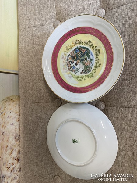GDR Japán Jelenetes Aranyozott Porcelán Süteményes Tányérok A44