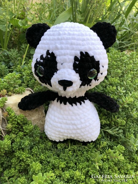 Unique crocheted plush (amigurumi) panda