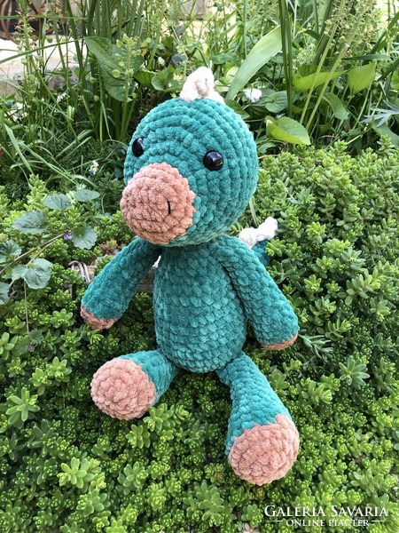 Unique crocheted plush (amigurumi) dino