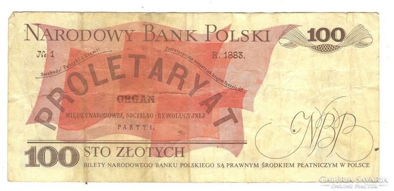 100 zloty zlotych 1982 Lengyelország