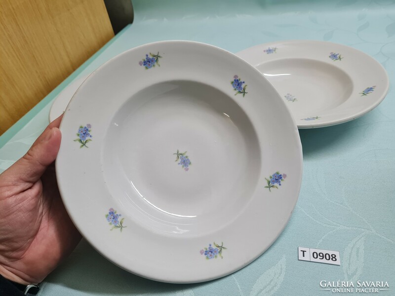 T0908 drasche flower pattern soup plate 3 pieces 24 cm