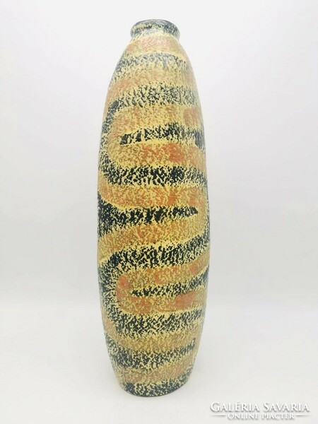 Pesthidegkút striped retro ceramic floor vase vase