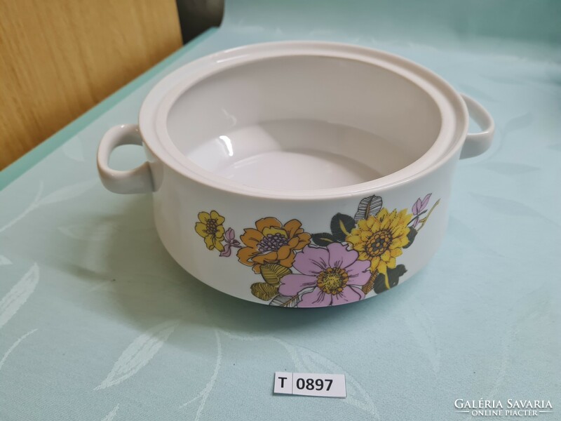 T0897 Lowland dahlia pattern soup bowl 20 cm
