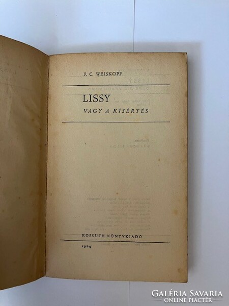 Weiskopf F. C.: Lissy vagy a kísértés című könyv