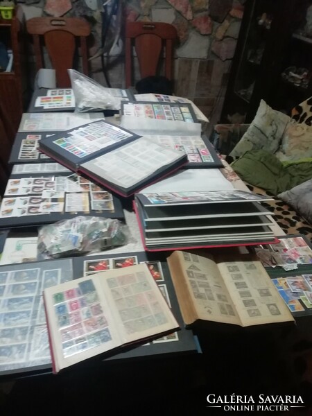 Lots of stamps, old and retro albums and old catalogs