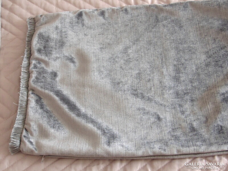 2 gray velvet decorative cushion covers