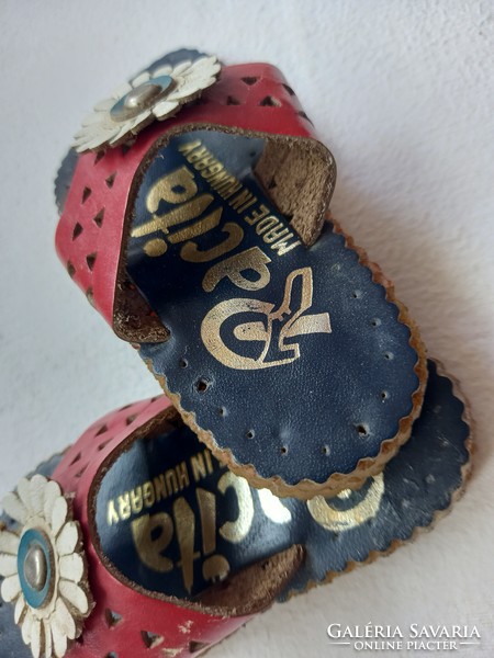 Old advertising small leather slippers