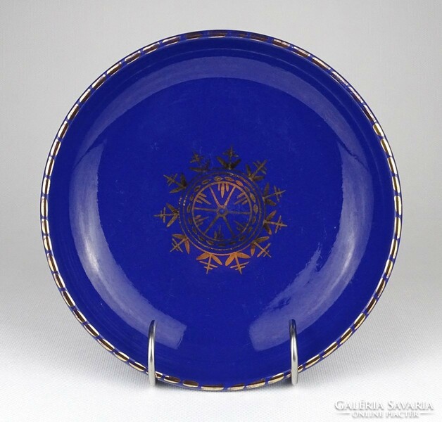 1M951 marked gilded blue elster ceramic bowl 20 cm