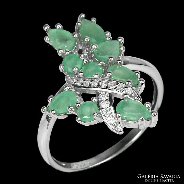 54 And real emerald 925 silver ring