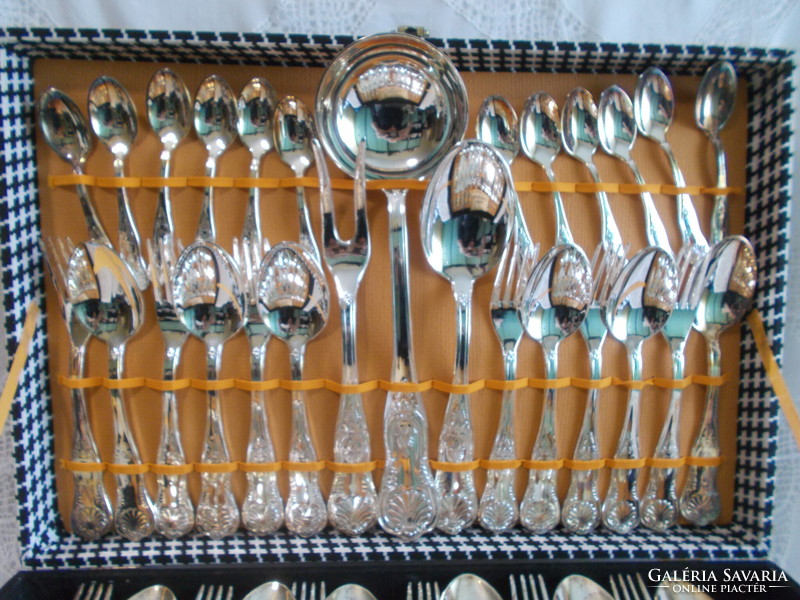 Silver-plated cutlery set for 12 people