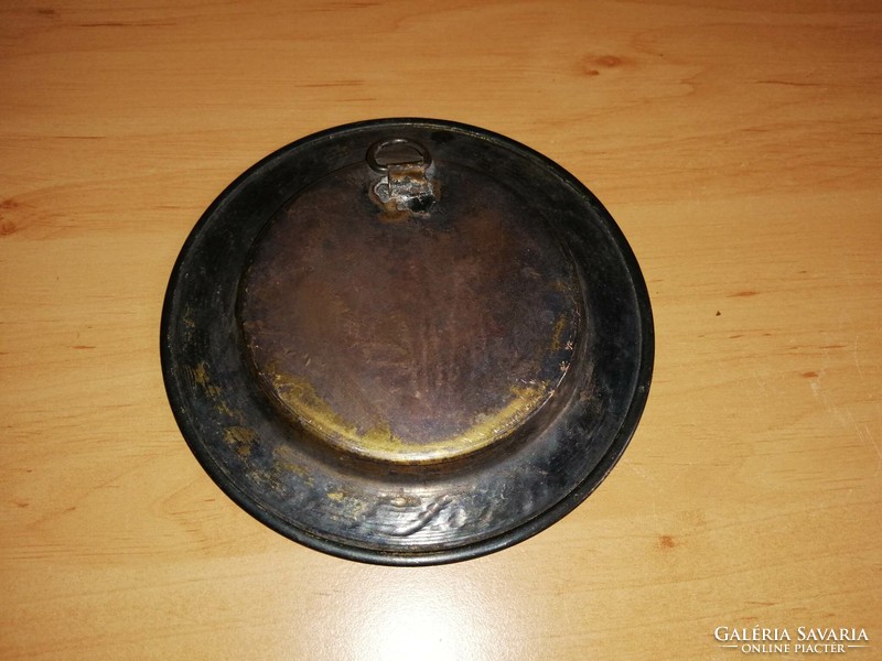 Copper wall plate with camel pattern - dia. 12 Cm (square)