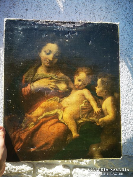 Akciós ár Madonna kép vászon Caravaggio-(Antonio Allergia ) festménye utàn. Dekoráció Film Színház
