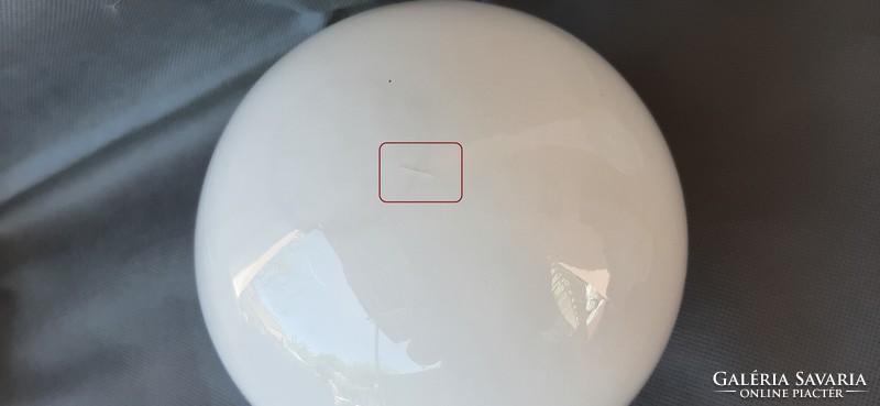 Snow-white layered milk glass sphere