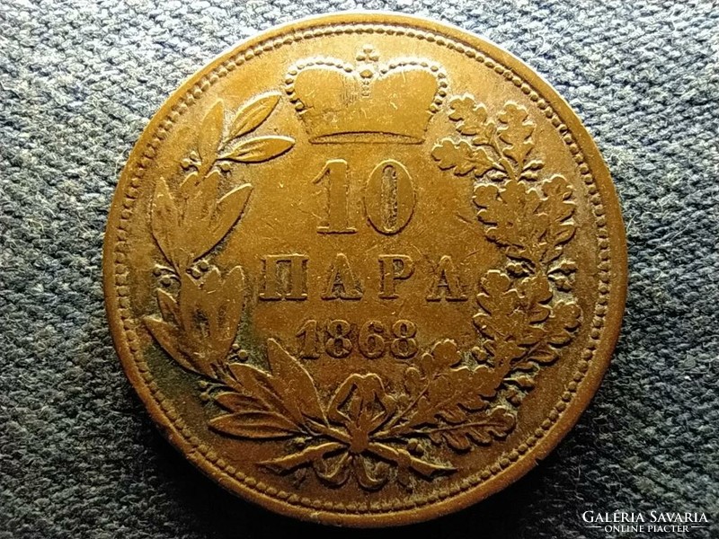 Serbia iii. Mihály (1839-1842, 1860-1868) 10 para 1868 medal stand (id69642)