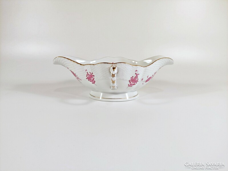 Herend, sauce vessel with purple Appony pattern (220), hand-painted porcelain (j365)