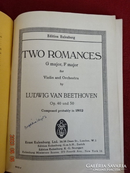 Beethoven: symphony no. 4, Nr. 8 And two violin romances. Jokai.