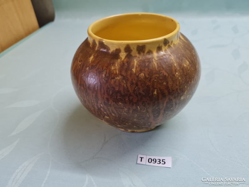 T0935 Tófej Kerámia váza 13 cm