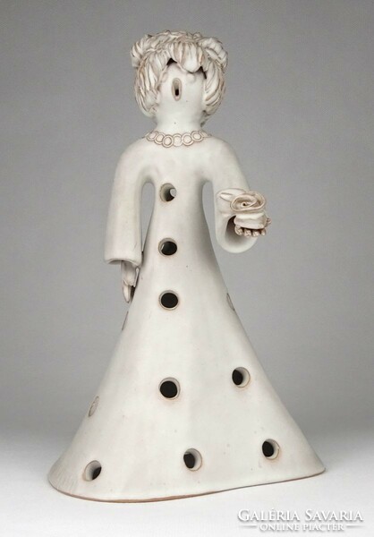 1M971 buday flower girl ceramic figurine 26 cm