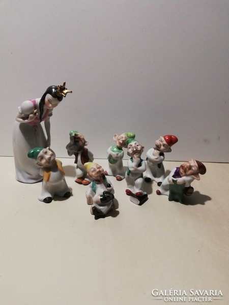 Snow White of Herend with the dwarfs