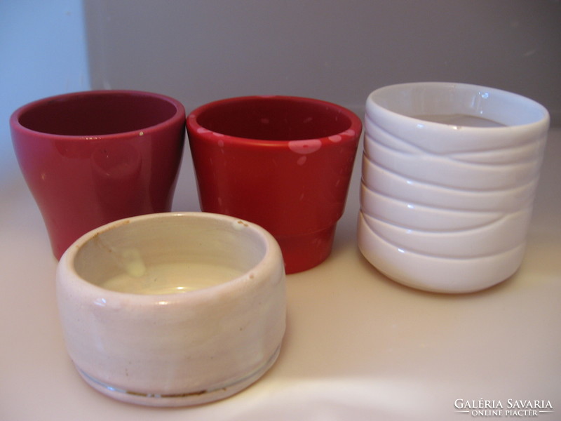 Mixed small ceramic bowls, piece by piece