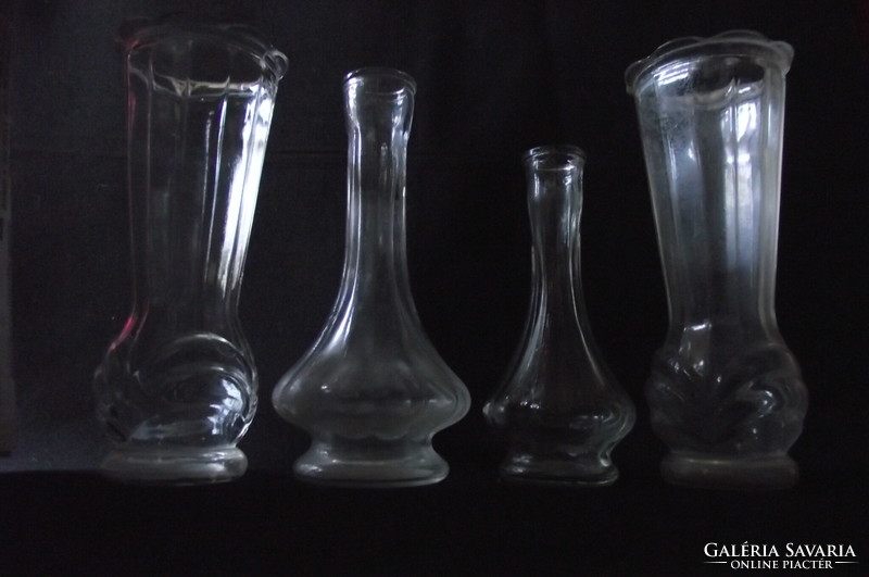 Antique small glass vases.
