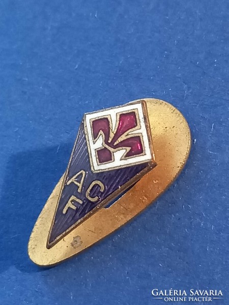 Acf fiorentina old enamel marked football soccer buttonhole badge