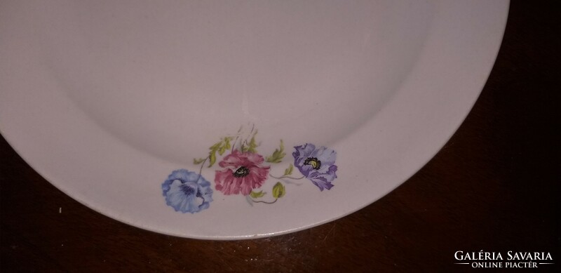 Zsolnayi poppy porcelain flat plate 24 cm