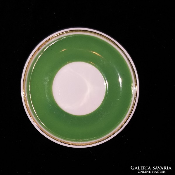 Green Hólloháza porcelain coffee cup base 9.5 cm