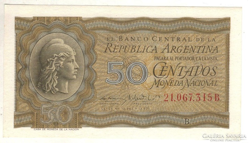 50 centavos 1951 Argentina UNC 2.