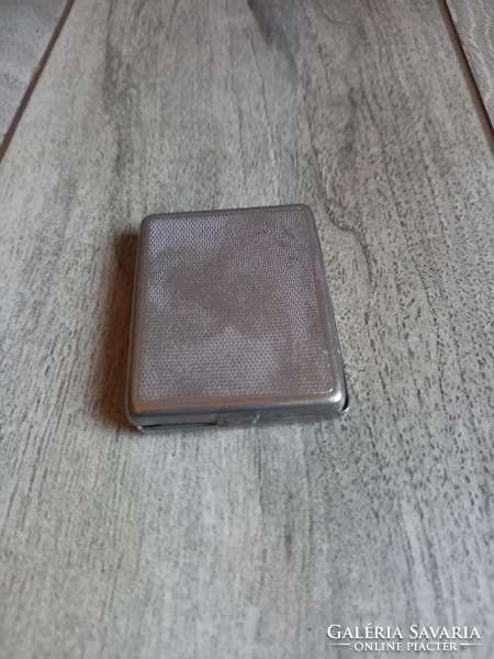 Antique silver-plated matchbox (6.2x4.6x0.9 cm)