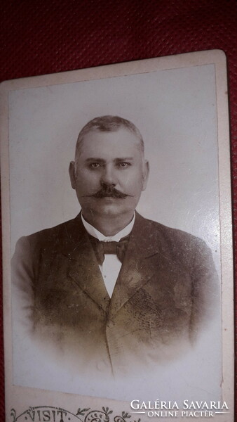 Antik cc.1910 vastag karton művészfotó portré VISIT PORTRAIT a képek szerint