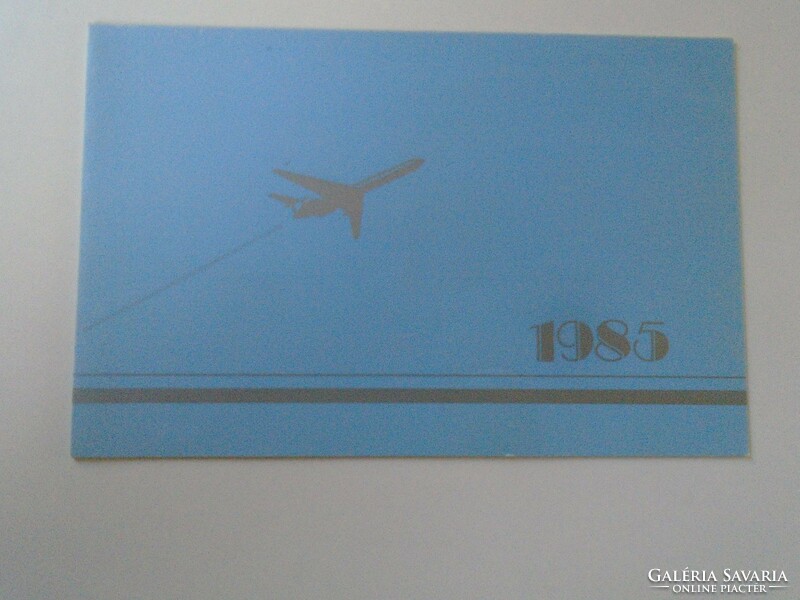 D195122 Közlekedési Minisztérium - Légügyi Főigazgatóság - Civil repülés - újévi lap 1985
