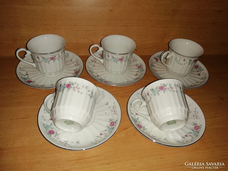 Koenigszelt antik német porcelán csésze aljjal 5 személyes (31/d)