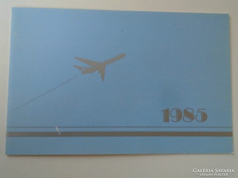 D195121 Közlekedési Minisztérium - Légügyi Főigazgatóság - Civil repülés - újévi lap 1985