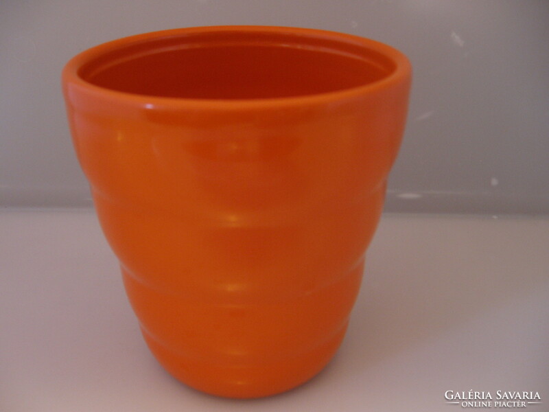 Orange ceramic bowl