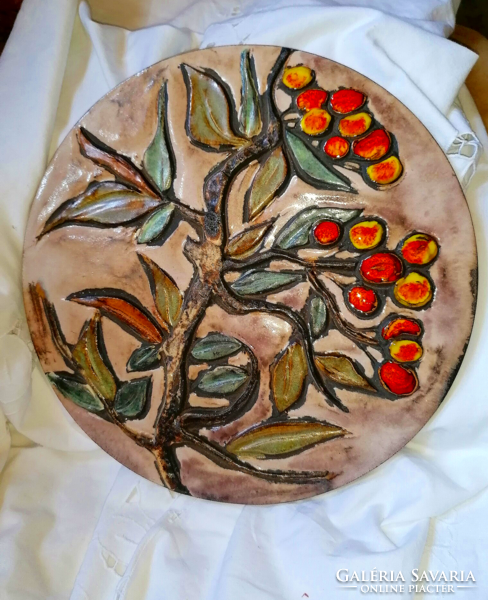 Very rare, beautiful, collectible, vintage ceramic wall plate, unusual wall decoration!