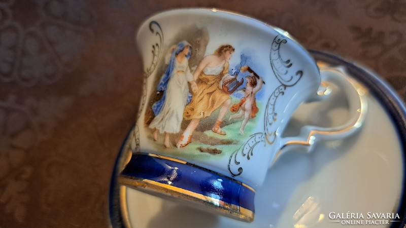 Antique Altwien porcelain cup with plate (m3751)