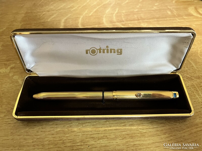 Rotring gold-plated 4-color ballpoint pen !!! Flawless brand new!!! 80s!!!