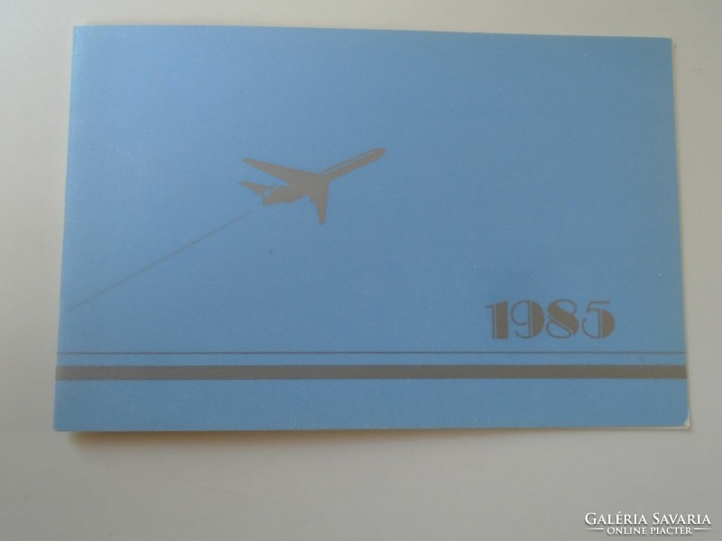 D195123 Közlekedési Minisztérium - Légügyi Főigazgatóság - Civil repülés - újévi lap 1985