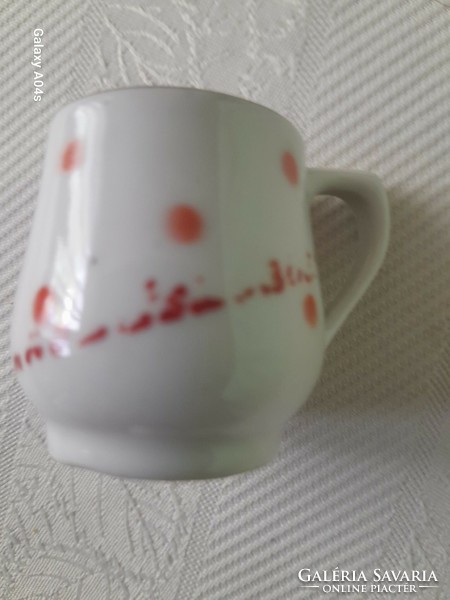 Red speckled 4 cm cup