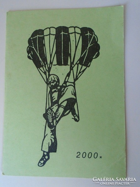D195126 invitation 1991 jubilee parachute jump - Taszár football field