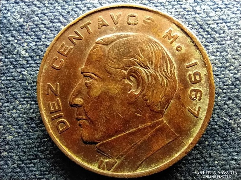 Mexikó Mexikói Egyesült Államok (1905-) 10 centavó 1967 Mo ANYAGHIBÁS (id66925)