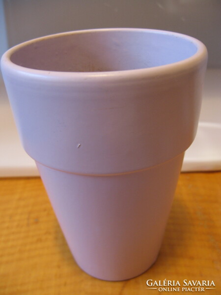 Pale purple painted ceramic bowl