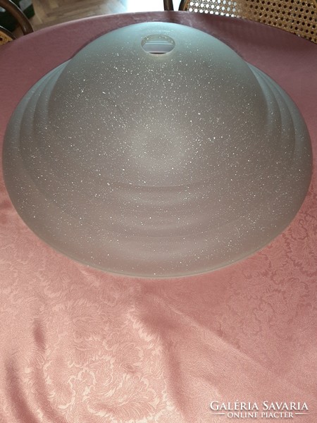 Ceiling, hanging, opal-colored large lamp shade