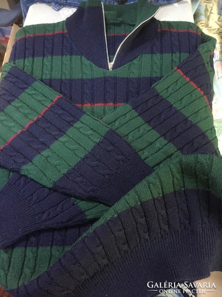 Casualland kötött férfi sport pulóver L-es,  30 % gyapjú