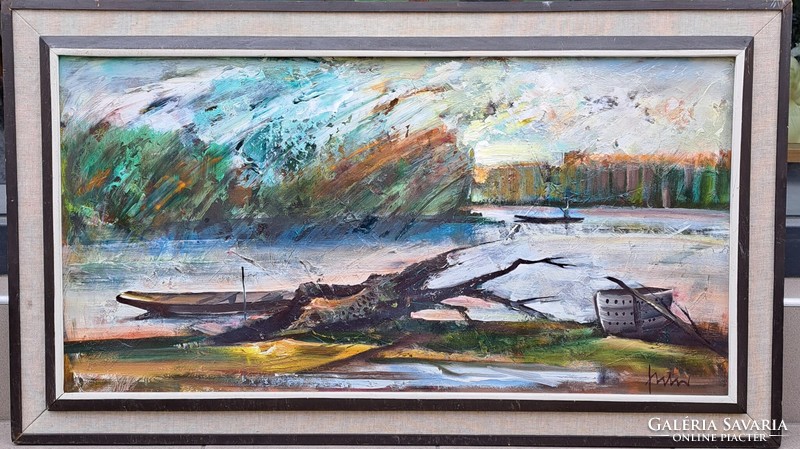 József Fodor (1935-2007): flood, 58x98 cm., Gallery